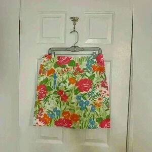 Lauren Ralph Lauren skirt size 10 floral pink green